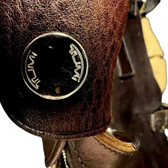 Vintage Tumi Townhouse Sloane Briefcase Khaki/Leather Classic Preppy Excellent - Picture 9 of 13